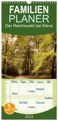 Familienplaner 2024 - Der Reichswald bei Kleve mit 5 Spalten (Wandkalender, 21 x 45 cm) CALVENDO