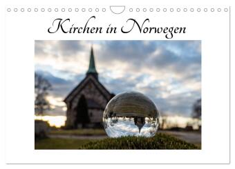 Kirchen in Norwegen (Wandkalender 2024 DIN A4 quer), CALVENDO Monatskalender
