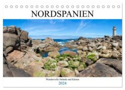 Nordspanien - Wundervolle Strände und Küsten (Tischkalender 2024 DIN A5 quer), CALVENDO Monatskalender