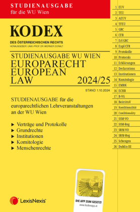 KODEX Europarecht / European Law für die WU Wien 2024/25 - inkl. App