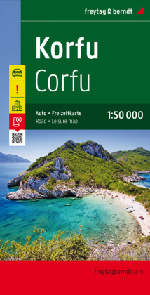 Corfu, Special Places of Excursion Road Map 1:50 000