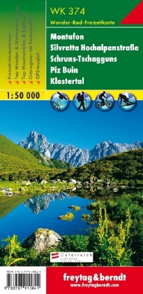 Montafon - Silvretta Hight Alpin Road - Schruns Tschagguns - Piz Buin - Klostertal Hiking + Leisure Map 1:50 000