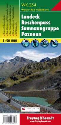 Landeck - Reschenpass - Samnaun Alps - Paznaun Hiking + Leisure Map 1:50 000