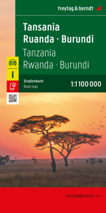 Tansania - Ruanda - Burundi, Straßenkarte 1:1.100.000, freytag & berndt