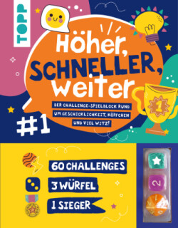 Höher, schneller, weiter! Der Challenge-Spieleblock mit 3 Würfeln