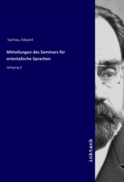 Mitteilungen des Seminars für orientalische Sprachen