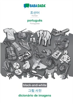 Korean (in Hangul script) - português, visual dictionary, BW