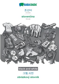 Korean (in Hangul script) - slovenčina, visual dictionary, BW