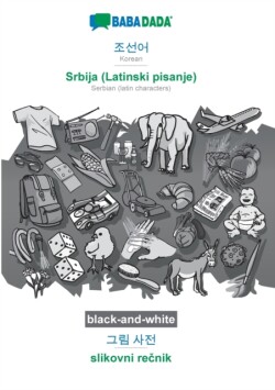 Korean (in Hangul script) - Srbija (Latinski pisanje), visual dictionary, BW