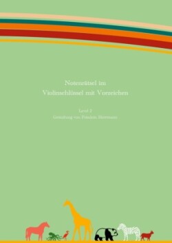 Notenrätsel im Violinschlüssel mit Vorzeichen