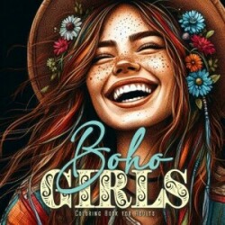 Boho Girls Coloring Book for Adults