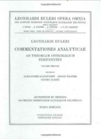 Commentationes analyticae ad theoriam integralium pertinentes 3rd part