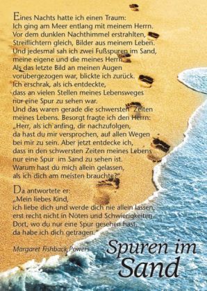 Spuren im Sand, 12 Postkarten