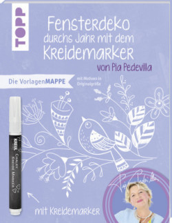 Fensterdeko durchs Jahr mit dem Kreidemarker, m. Original Kreidemarker