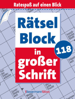 Rätselblock in großer Schrift 118