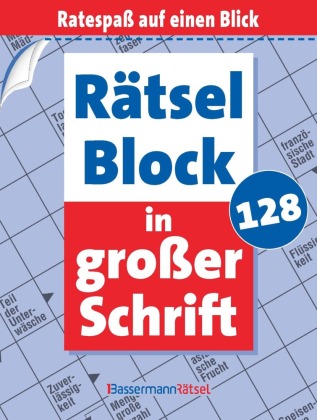 Rätselblock in großer Schrift 128