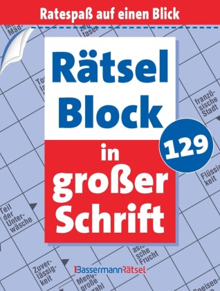 Rätselblock in großer Schrift 129