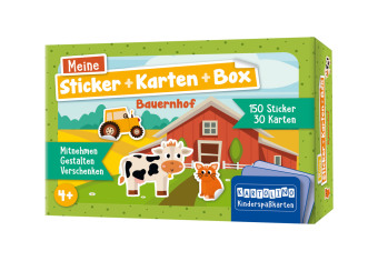 Meine Sticker + Karten + Box - Bauernhof, m. 20 Beilage