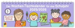 Der Wochen-Tischkalender für das Schuljahr 2025/2026