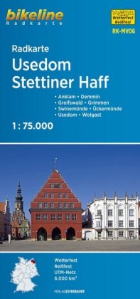 Usedom Stettiner Haff cycle map