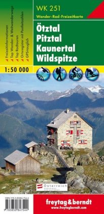 Otztal - Pitztal - Kaunertal - Wildspitze Hiking + Leisure Map 1:50 000