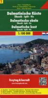 Sheet 2, Dalmatian Coast -  Ibenik - Split - Vis Road Map 1:100 000