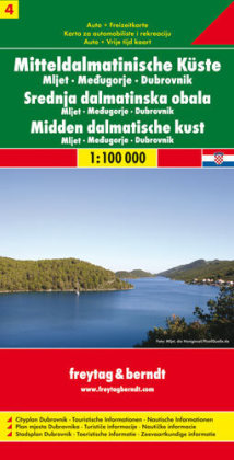 Sheet 4, Middle Dalmatian Coast - Mljet - Me?Ugorje - Dubrovnik Road Map 1:100 000