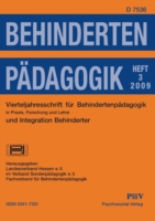 Behindertenpädagogik - Vierteljahresschrift für Behindertenpädagogik und Integration Behinderter in Praxis, Forschung und Lehre