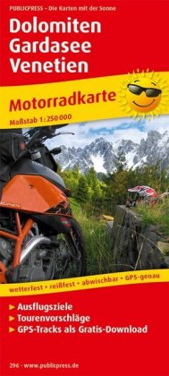 PublicPress Motorradkarte Dolomiten - Gardasee - Venetien