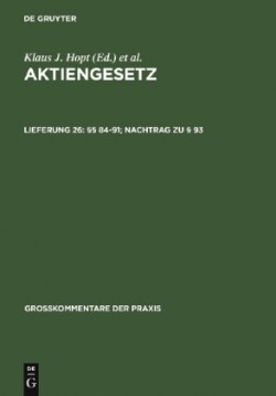 §§ 84-91; Nachtrag Zu § 93