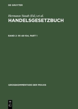 Handelsgesetzbuch, Bd. Band 2, §§ 48-104