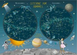 Sterne am Himmel wall map