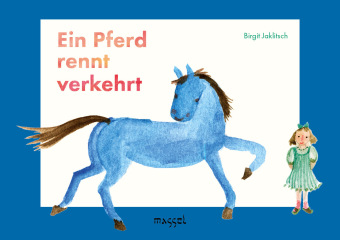 Ein Pferd rennt verkehrt