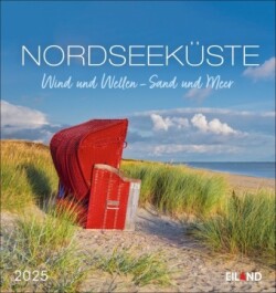Nordseeküste Postkartenkalender 2025 - Wind und Wellen - Sand und Meer