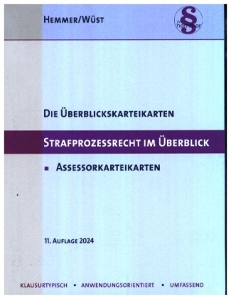 Überblickskarteikarten Strafprozessrecht im Überblick