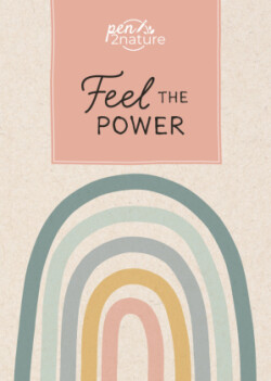 Feel The Power - Nachhaltiges Notizbuch in A5 mit Hardcover und Regenbogen-Motiv