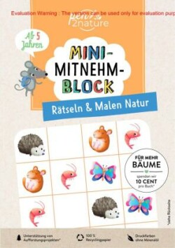 Mini-Mitnehm-Block Rätseln & Malen Natur