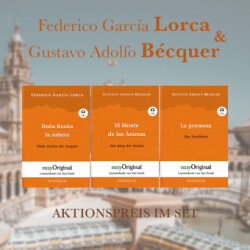 Federico García Lorca & Gustavo Adolfo Bécquer (Bücher + 3 MP3 Audio-CDs) - Lesemethode von Ilya Frank, m. 3 Audio-CD, m. 3 Audio, m. 3 Audio, 3 Teile