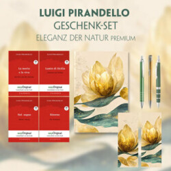Luigi Pirandello Geschenkset - 4 Bücher (mit Audio-Online) + Eleganz der Natur Schreibset Premium, m. 4 Beilage, m. 4 Buch