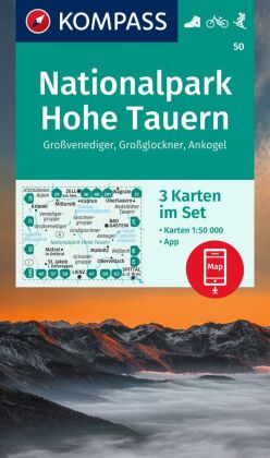 Hohe Tauern NP 3-set GPS Großvenediger, Großglockner, Ankogel