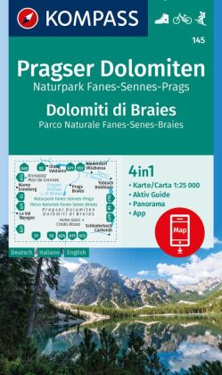 Pragser Dolomiten NP Fanes-Sennes-Prags D/E/I + Aktiv Guide