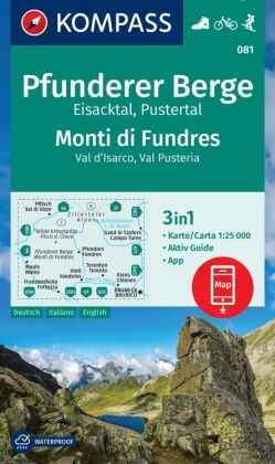 KOMPASS Wanderkarte 081 Pfunderer Berge/Monti di Fundres 1:25.000