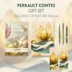 Contes (with audio-online) Readable Classics Geschenkset + Eleganz der Natur Schreibset Premium, m. 1 Beilage, m. 1 Buch