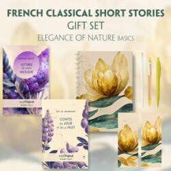 French Classical Short Stories (with audio-online) Readable Classics Geschenkset + Eleganz der Natur Schreibset Basics, m. 2 Beilage, m. 2 Buch