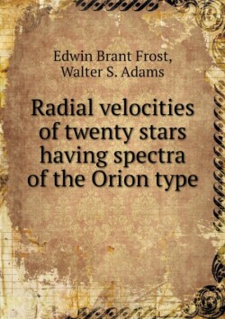 Radial velocities of twenty stars having spectra of the Orion type