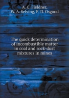 quick determination of incombustible matter in coal and rock-dust mixtures in mines