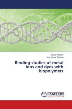 Binding studies of metal ions and dyes with biopolymers