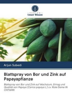 Blattspray von Bor und Zink auf Papayapflanze