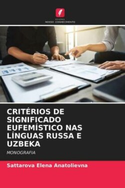 Critérios de Significado Eufemístico NAS Línguas Russa E Uzbeka