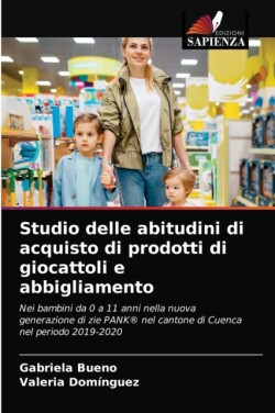 Studio delle abitudini di acquisto di prodotti di giocattoli e abbigliamento